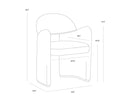 SNOWDEN DINING ARMCHAIR - NOAH ECRU