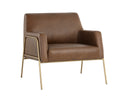 CYBIL LOUNGE CHAIR - VINTAGE CARAMEL LEATHER