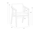 CORALINE DINING ARMCHAIR - Default Title