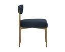 SENECA DINING CHAIR - ANTIQUE BRASS ARENA NAVY
