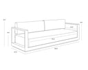TAVIRA SOFA - CHARCOAL LANIKAI SALT AND PEPPER
