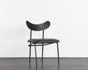 GIBBONS DINING CHAIR - BLACK BRAVO PORTABELLA