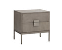 JADE NIGHTSTAND - ANTIQUE SILVER ASH GREY