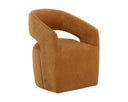 LLORET WHEELED DINING ARMCHAIR - DANNY AMBER