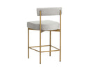 SENECA COUNTER STOOL - ANTIQUE BRASS POLO CLUB STONE