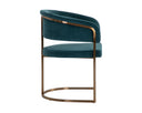 MARRIS DINING ARMCHAIR - GOLD DANNY TEAL
