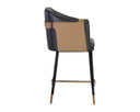 CARTER COUNTER STOOL - NAPA BLACK NAPA COGNAC