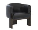 TRINE LOUNGE CHAIR - DARK BROWN VINTAGE BLACK NIGHT LEATHER