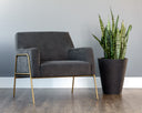 CYBIL LOUNGE CHAIR - POLO CLUB KOHL GREY