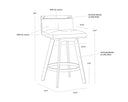 ARIZONA SWIVEL BARSTOOL - CASTILLO BLACK