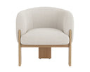 TRINE LOUNGE CHAIR - RUSTIC OAK DOVE CREAM