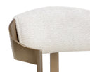 BEAUMONT DINING ARMCHAIR - ANTIQUE BRASS RHEA LIGHT BARLEY