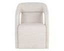 KENDRICK WHEELED DINING ARMCHAIR - MOTO STUCCO