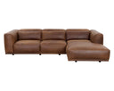 BEAU SOFA CHAISE - RAF LUCIA TOBACCO LEATHER