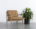 GILMORE LOUNGE CHAIR - LIGHT OAK SAHARA CAMEL LEATHER