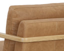 CASTELL SWIVEL LOUNGE CHAIR - RUSTIC OAK LUDLOW SESAME LEATHER