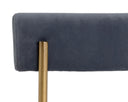 SENECA DINING CHAIR - ANTIQUE BRASS VELVET SLATE