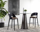 DEZIRAE BARSTOOL - BLACK COGNAC LEATHER