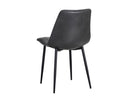 DREW DINING CHAIR - BLACK BRAVO PORTABELLA