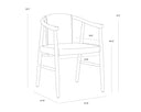ARAN DINING ARMCHAIR - Default Title