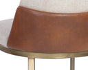 MARIE DINING CHAIR - BELFAST OATMEAL BRAVO COGNAC