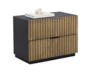 CARLIN NIGHTSTAND - BLACK ANTIQUE BRASS