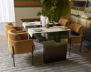 RICHIE DINING ARMCHAIR - BLACK DANNY AMBER
