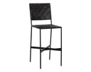 OMARI BARSTOOL - BLACK LEATHER