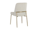 ZEKE DINING CHAIR - ANTIQUE BRASS BERGEN IVORY