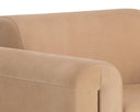 ROMER ARMCHAIR - DISTRESSED BROWN NUBUCK TAN LEATHER