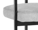 MARRIS DINING ARMCHAIR - GUNMETAL BELFAST HEATHER GREY