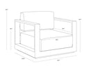 TAVIRA ARMCHAIR - GREIGE STINSON WHITE