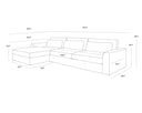 MERRICK SOFA CHAISE - LAF ERNST SILVERSTONE