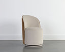 CAVOLI SWIVEL DINING CHAIR - MEG TAUPE MEG GOLD