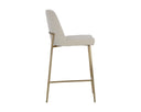ZEKE COUNTER STOOL - ANTIQUE BRASS BERGEN IVORY