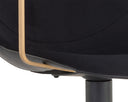 CASSIUS SWIVEL DINING ARMCHAIR - ABBINGTON BLACK BRAVO BLACK