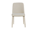 ZEKE DINING CHAIR - ANTIQUE BRASS BERGEN IVORY
