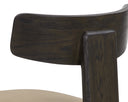 HORTON DINING CHAIR - DARK BROWN SAHARA SAND LEATHER