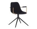 CASSIUS SWIVEL DINING ARMCHAIR - ABBINGTON BLACK BRAVO BLACK