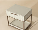 Calden Nightstand - SMALL CHAMPAGNE GOLD CREAM