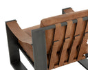 BERKE LOUNGE CHAIR - GUNMETAL TAN LEATHER
