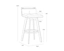 ARIZONA SWIVEL BARSTOOL - CASTILLO CREAM