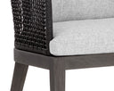 CAPRI DINING ARMCHAIR - SMOKE GREY COPACABANA MARBLE