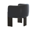 TRINE LOUNGE CHAIR - DARK BROWN VINTAGE BLACK NIGHT LEATHER