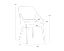 GALEN DINING ARMCHAIR - MISSOURI COGNAC LEATHER