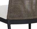 CALANDRI DINING CHAIR - BLACK LOUIS CREAM