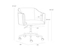 CARTER OFFICE CHAIR - NAPA BLACK NAPA COGNAC