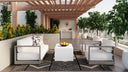 TAVIRA SOFA - GREIGE STINSON WHITE
