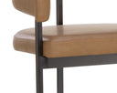 MARRIS COUNTER STOOL - GUNMETAL MILLIKEN COGNAC
