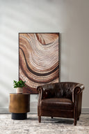 MARJORIE LOUNGE CHAIR - CHOCOLATE LEATHER